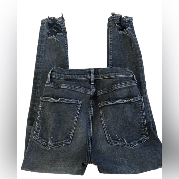 AGOLDE Ag Goldschmeid SOPHIE High Rise Skinny Crop Black Jeans Size 26 26x25 - Picture 6 of 11